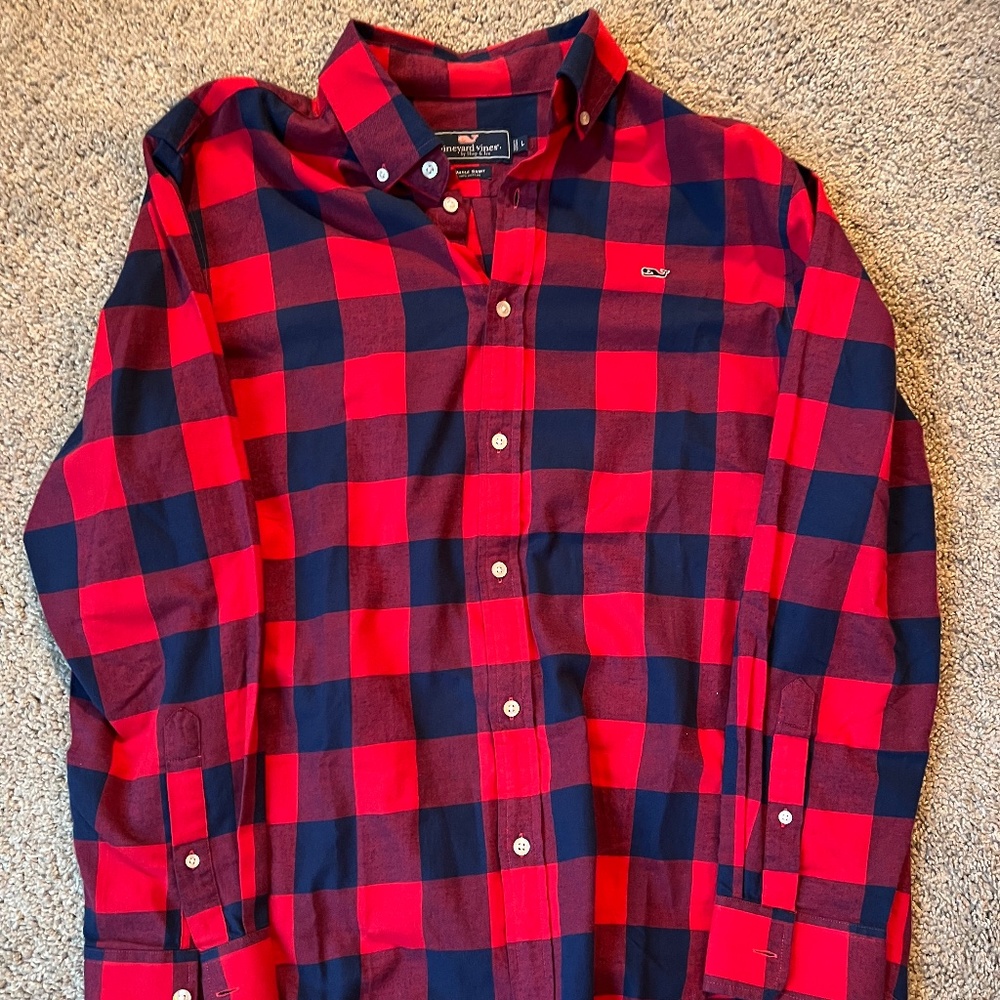 Vineyard Red/blue Plaid Shirt